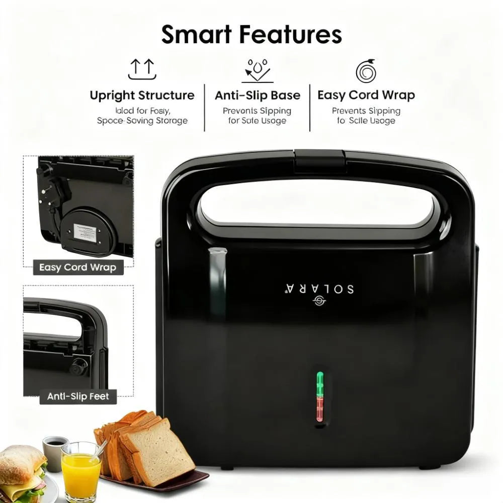 Dual-Function Sleek Sandwich Maker