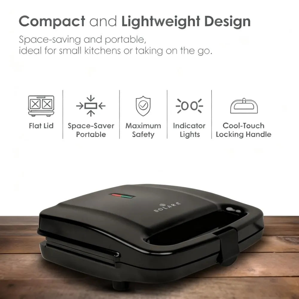 Dual-Function Sleek Sandwich Maker