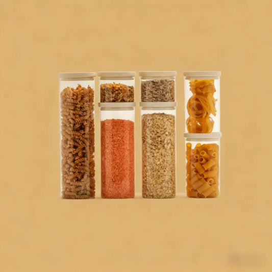 Round Glass Jars for Pantry Storage
