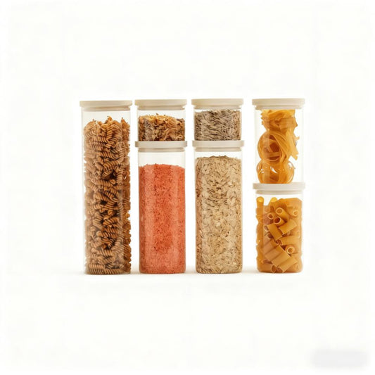 Round Glass Jars for Pantry Storage